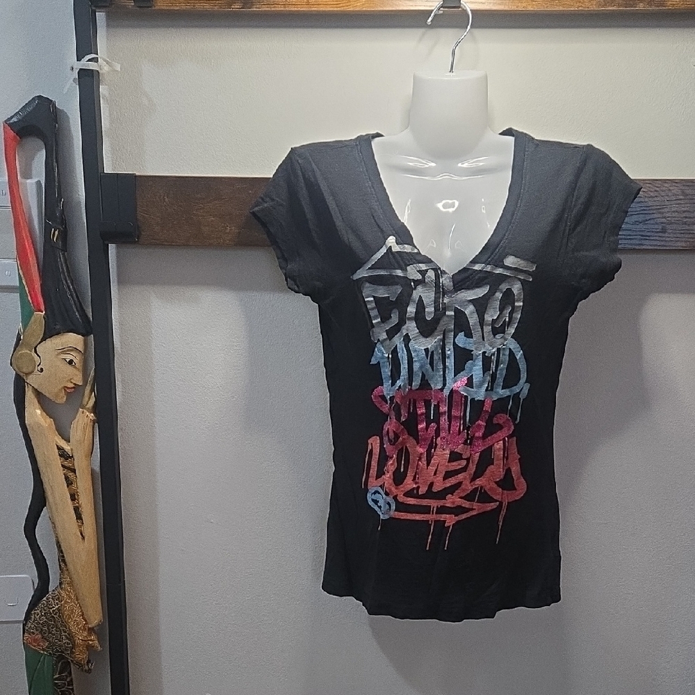 Graffiti Y2K Vintage Still LOVELY Graphic V-Neck Tee